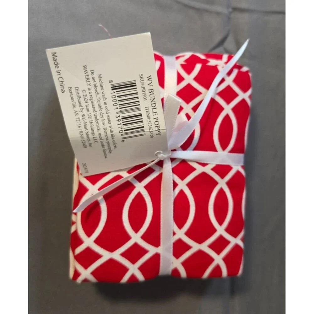 Waverly Inspirations 100% Cotton 5 Piece Fat Quarter Bundle NEW Red 18